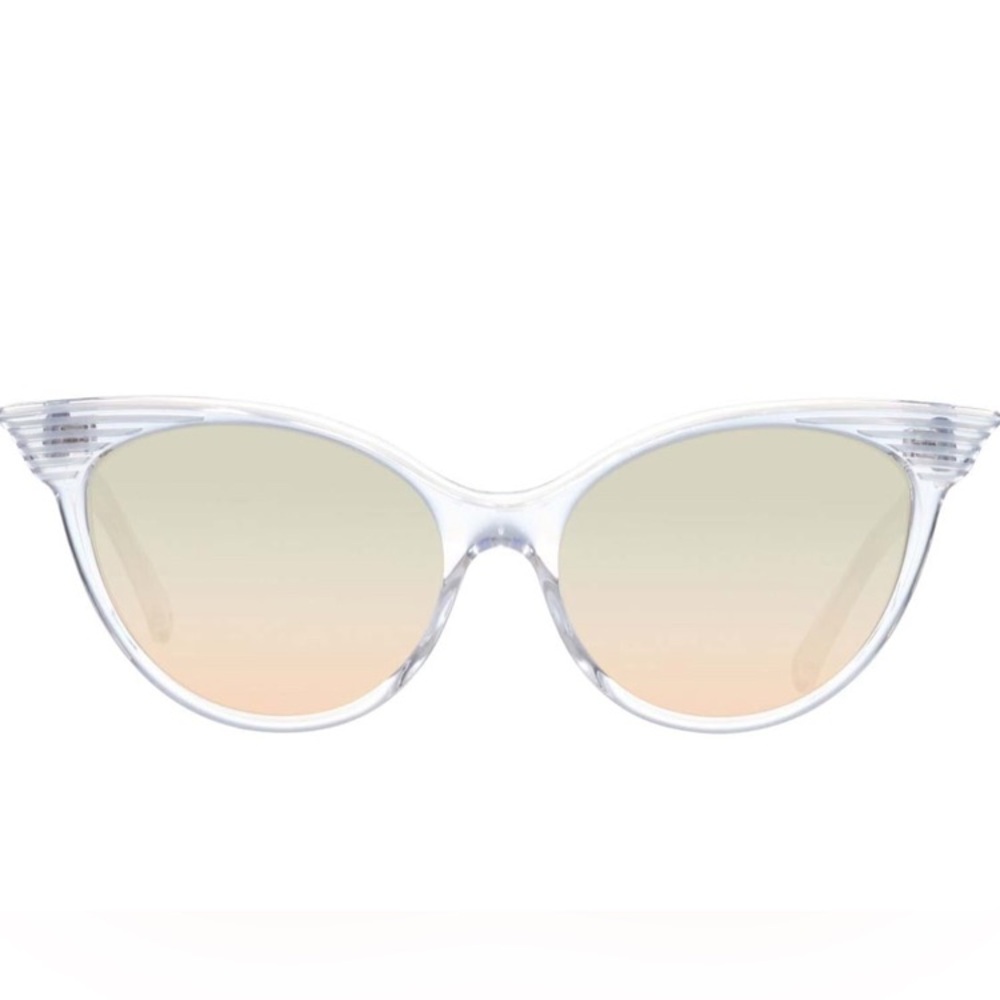 DSquared DQ 0101 22B Clear Slim Cateye Full Rim Sunglasses Made in Italy